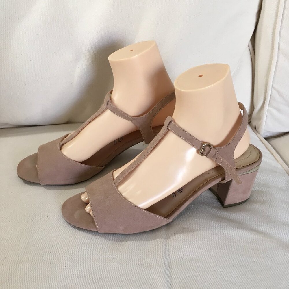 Liz Claiborne Lambert Soft Suede Heeled Sandal